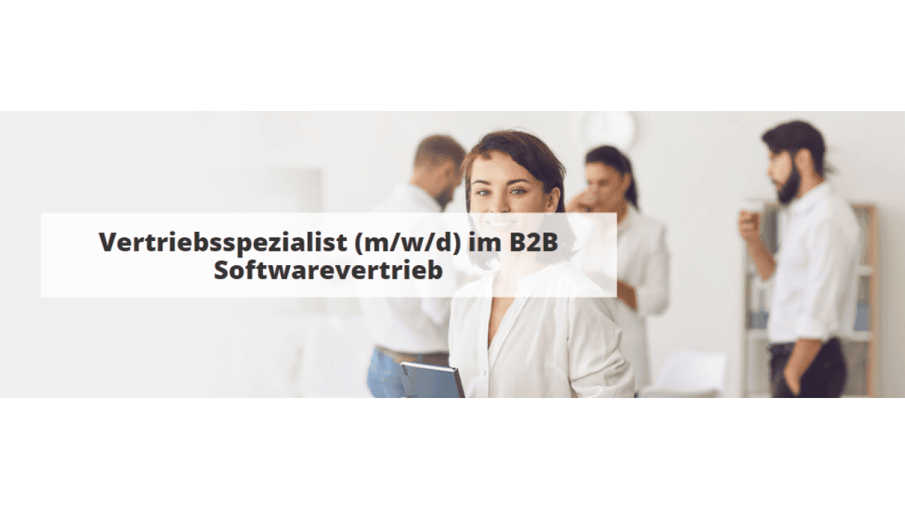 Sales Representative (m/f/d) in B2B Software Sales Bavaria Region
