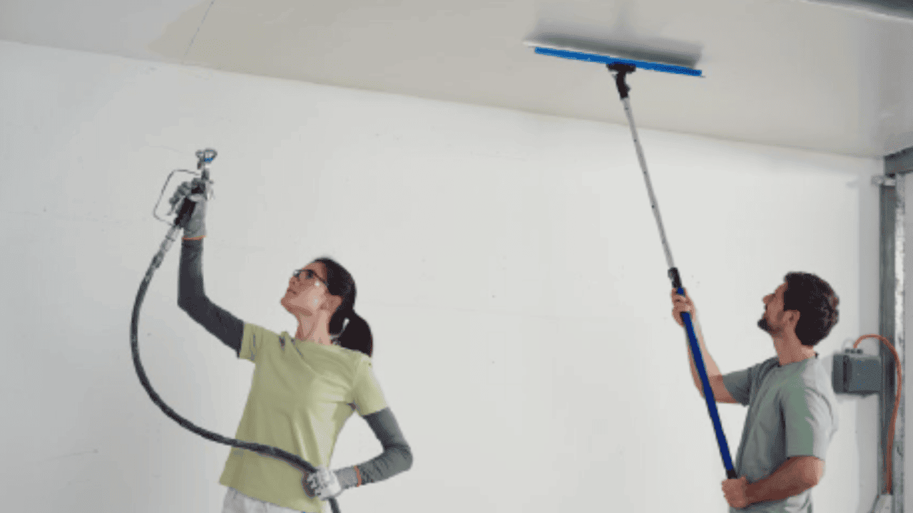 The Knauf painter's spray filler can also be perfectly processed with the PFT SWING airless.