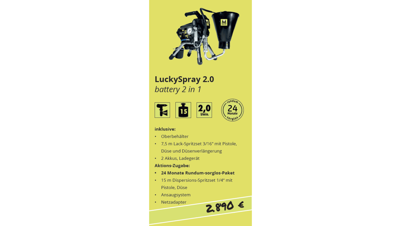 PROMO SET: LuckySpray 2.0 battery 2 in 1 Multibattery
