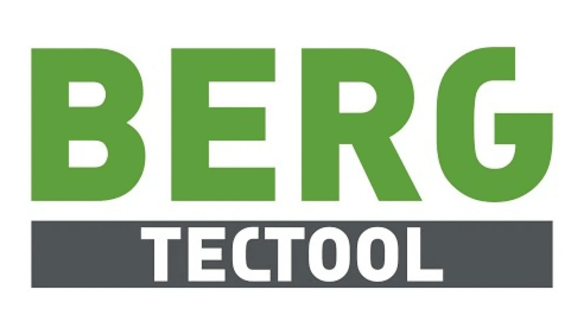 Das Bild zeigt ein Logo mit dem Wort BERG in großen grünen Buchstaben über einem grauen Rechteck, das das Wort TECTOOL in weißen Großbuchstaben enthält.