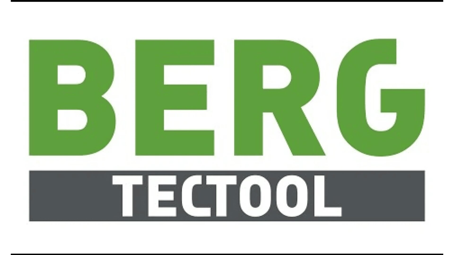 Logo featuring the word BERG in large green letters above TECTOOL in white letters on a dark gray background.