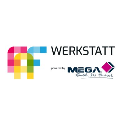 Logo FAF WERKSTATT powered by MEGA Gruppe